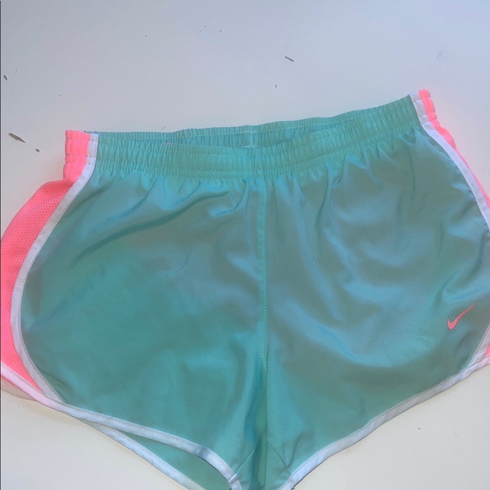 Nike Kids Mint and Pink Shorts